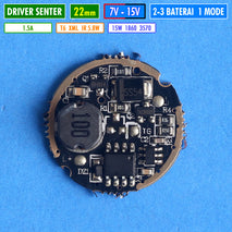 Driver Led 22mm 1.5A Senter Led 2 Baterai Swatt Taff Led Ultrafire Police 1 Mode IR OWL Hawk Eye Driver Lampu Led 15W MCP 1860 3570 D2 Laser