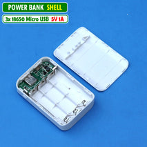 DIY 5V Casing Modul Power Bank Shell Kit 3x 18650 Kosong No Battery
