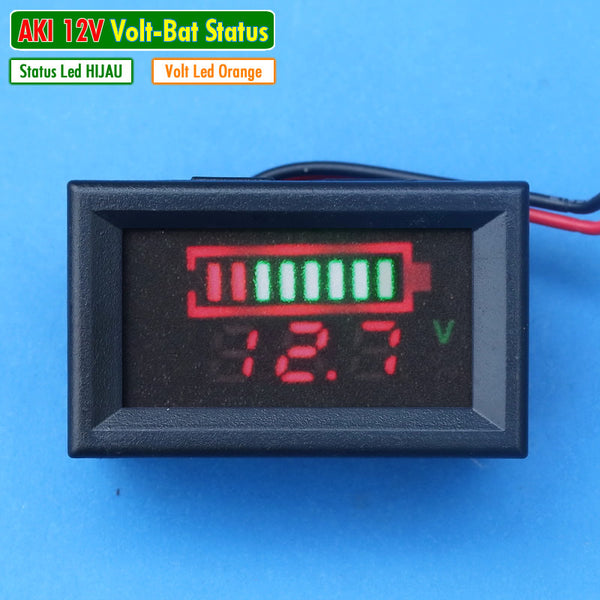 Status Bar Aki 12V Volt Meter Mini Led Digital Dual Display Modul Pane ...
