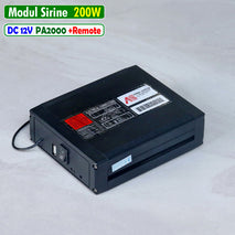 Modul Sirine 200W Wireless 12V PA 2000 Ampifier Alarm Klakson 18 Nada Tone Mobil Ambulance Touring Konvoi Patwal