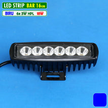 Lampu Led Strip 18W Biru Fog Lamp Bar Row Tembak Sorot Off Road Belor