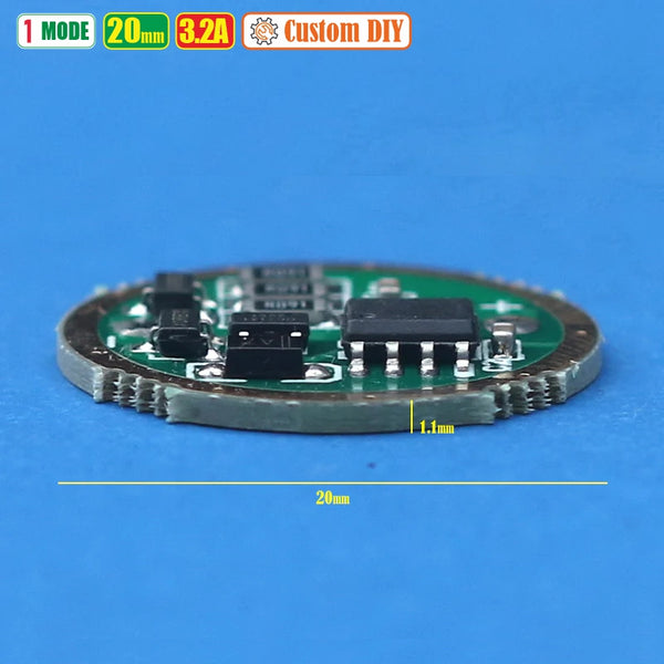 Custom DIY Driver Senter 1 Mode 20mm Led 3A 10W Cree XML XPL SST Yindi ...