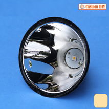 Custom DIY Reflektor 77mm Aluminium SMO Led Warm 3000K 3500K Kuning Hangat Chip Bulat DIY Spare Part Senter Led Dony Luby Surya Kawachi Aoki Cahaya