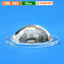 Custom DIY Lensa 59mm Kaca Cembung Datar H.19 Part Lensa Mini Beam Laser Led 2.3 Inch Yinding MCP Osram Biled Projie 2.3