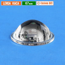 Custom DIY Lensa 67mm Kaca Cembung Datar H.28 Part Lensa Biled Fog Lamp Projie 2.6 Inch Yinding MCP Osram Mini Beam Laser Led 2.6