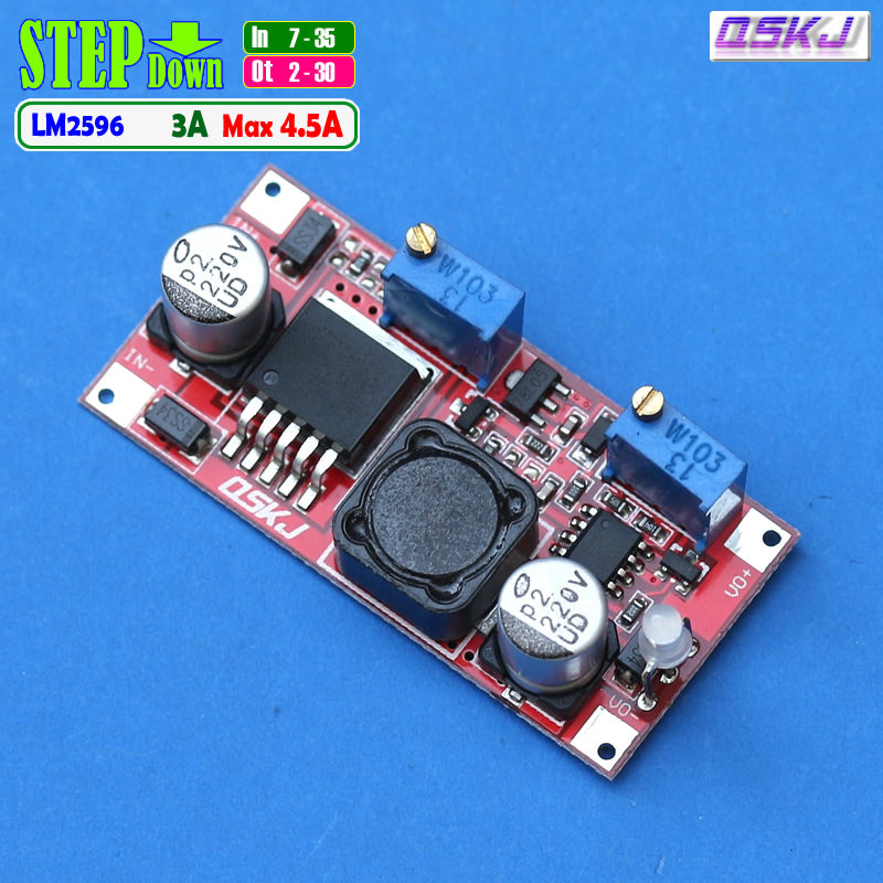 Step Down 3A DC Modul Solar Cell Charger CC CV IN 7-35V LM2596