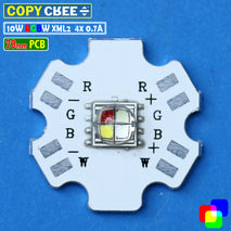 COPY CREE 10W LED XML Color RGB W 4 Warna Panggung Disco Display 20mm