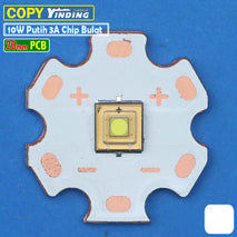 Copy Yinding 10W 20mm Putih 7000K Chip Bulat Mata Led Senter Throw 3A