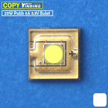 Chip LED 5050 20W Yinding 3V Putih Chip Bulat Projie Biled Senter 6A
