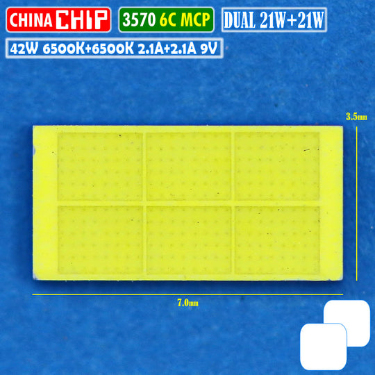 3570 Led Chip Chip LED 3570 42W 6C Dual Putih Putih MCP Projie BiLED UPS RTD AES 9V ...