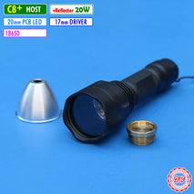 Casing Host Senter C8+ FOCUS Reflektor Cangkang C8 Led Hunting Berburu Bisa Rat Tail Pill Drop-in Tatakan Tembaga