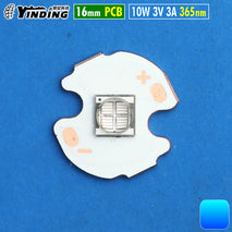 LED UV 10W 365nm Curing Paint Glue OCA Pengering Cat Tinta Lem Kutek Cek Uang UltraViolet 3V 3A Cree 4 Chip XML2