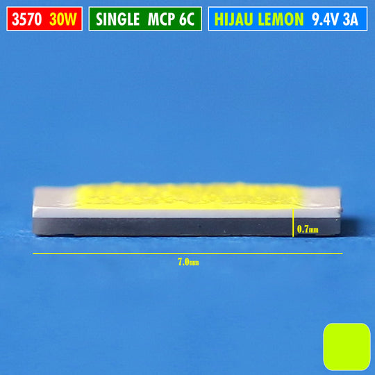 3570 Led Chip Chip LED 3570 30W 6C Single Hijau Lemon 9V D2 Laser Projie BiLED Lumin ...