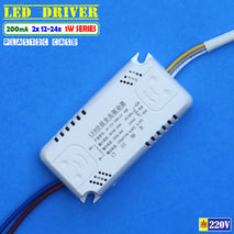 Driver 3 Kabel 12-24 pcs 1W Led Seri Arus Konstan 200mA AC 220V Lampu Gantung Sorot Hias Dua Tiga Warna