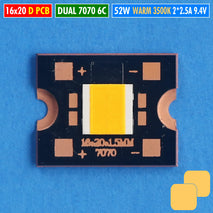 Led MCP D 52W 6C 7070 16mm Dual Warm 9V Projie BiLED Luminos RTD AES Foxx UPS Luximos Moto Lampu Sorot Tembak