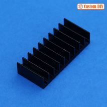 Custom DIY Heatsink 46x20x10mm Aluminium Sirip Hitam Pendingin IC Mosfet Power Modul Led Driver Module 4.6x2x1cm Almunium