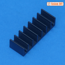 Custom DIY Heatsink 56x20x15mm Aluminium Sirip Hitam Pendingin IC Mosfet Power Modul Led Driver Module 5.6x2.0x1.5cm Almunium