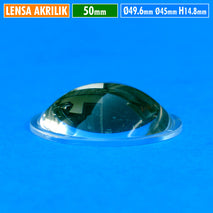 Lensa Akrilik 50mm Cembung Datar H.14.8 Part Senter Led Zoom Swat Taff Led P50 P70 Police Suksestech Probest Ultrafire DIY Laser Mini Beam Plano Convex Lens PMMA Tahan Panas