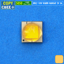Chip Led 5050 10W Warm Hangat 3000K 3500K 3V Copy Cree Kuning Hangat Mata Led XM-L2 T6 XML2 DIY Lampu Senter Swat Taff Led Police DRL Tembak Sorot