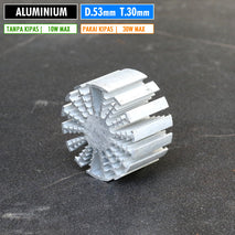 Pendingin Bulat 53mm Tebal 30mm Star Heatsink Aluminium Bintang Sirip DIY Pendingin Mata Lampu Led HPL COB Tembak Sorot Mini Laser Beam Cooler