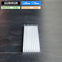 DIY 25W 600x60x10 Pendingin Aluminium Led HPL COB Power Amplifier Panjang 60cm Lebar 6cm Tinggi 10mm Heatsink Aluminium Sirip Lampu Akuarium Sorot Gantung Tempel
