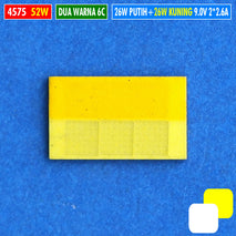 Chip LED 4575 50W 6C Dual Dual Kuning Putih MCP 4575 Projie BiLED 3 Warna Luminos RTD AES Foxx UPS Luximos Moto 6 Core Lampu Kabut Hujan Fog Lamp