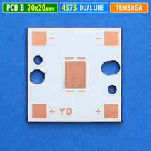PCB B Led 4575 20mm Tembaga Dual Foot Print MCP 4575 Projie BiLED 3 Warna Luminos RTD AES Foxx UPS Luximos Moto Lampu Tembak Kabut Hujan Fog Lamp