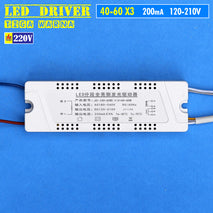 Driver Led 3 Warna 40-60 X3 200mA Driver Lampu Hias Gantung Ring Light Tempel Plafon Led Dua Tiga Warna 80W 90W 100W 120W Lampu Chandelier Kristal Tanpa Remote