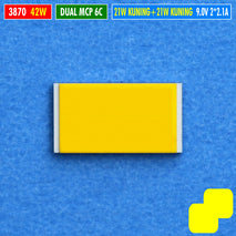 Chip LED MCP 3870 42W 9V 6C Dual Kuning Lemon Lampu Kabut Hujan Sorot Tembak Fog Lamp Laser D2 BiLED Projie 6 Core Head lamp Light Luminos RTD AES Foxx Luximos Ayoto