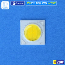 LED COB 10W 12W 220V 1313 1414 Putih 6000K 6500K Mata Led Lampu Sorot Rel Rell Track Cahaya Siang DOB 1311 Display Plafon Par Taman Ruang Tamu Spot Down light Sanan