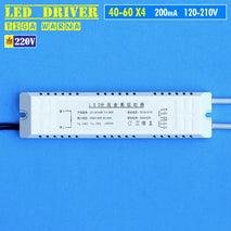 Driver Led 3 Warna 40-60 X4 200mA Driver Lampu Hias Gantung Ring Light Tempel Plafon Led Dua Tiga Warna 120W 140W 160W 180W Lampu Chandelier Kristal Tanpa Remote