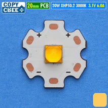 Cree XHP50.2 20W Copy Led 3000K 3V 6A Cahaya Warm Hangat Led P50 XHP50 Part Mata Lampu Senter Led Swat Taff Dony Luby Surya Kawachi Aoki Visero Probest