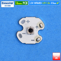 Led IR 810nm 3.5W 3V 16mm Original EnnoStar Dual Junction Chip 60 Derajat Mata Led Terapi Otot Sendi Senter IR NVR CCTV Night Vision Kamera Malam