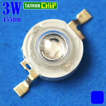 HPL 3W 445nm 455nm GROW BLUE LED Tanaman 50-60lm Taiwan Chip 45 mil