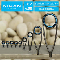 KIGAN ZH Ring Guide Joran Set Spinning ZS01 Ion-SS Blue Zirconia 4.0
