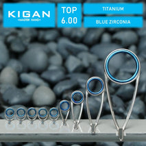 KIGAN ZH Ring Guide Joran Set Spinning ZT02 Titanium Blue Zirconia 6.0
