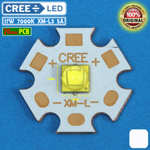 CREE 17W XM-L3 20mm Putih 7000K XML3 LED COOL WHITE Mata LED Senter 5A