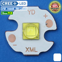 CREE 17W XM-L3 16mm Putih 7000K XML3 LED COOL WHITE Mata LED Senter 5A