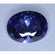 Akik Oval Cincin Liontin Anting Biru Violet 8x10 mm Cubic Zirconia
