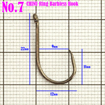 Mata Kail Pancing Galatama No 7 Barbless Hook Chinu Ring Tanpa Ruit