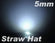 DIP 5.0mm WHITE Straw-Hat Clear 3000 mCd ULTRA Bright Satuan --