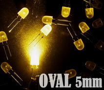 DIP 5mm YELLOW OVAL Diffused 1000 mCd Led Display Satuan --