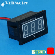 Digital MiNi WaterProof VoltMeter DC.3-30V Panel 0.4Inch RED LED
