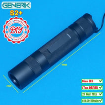 DIY Casing Senter S2Plus FOCUS AF1617 Max 20W Cangkang Plus Aksesoris