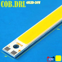 DIY 12V Yellow DRL COB Strip Kuning HighPower 15 Watt 12cm 48 Led