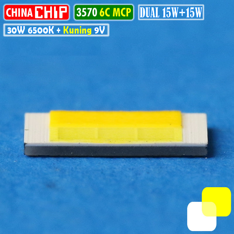 3570 Led Chip Chip LED 3570 30W 6C Dual Kuning Putih MCP CSP Laser Projie BiLED 9V ...